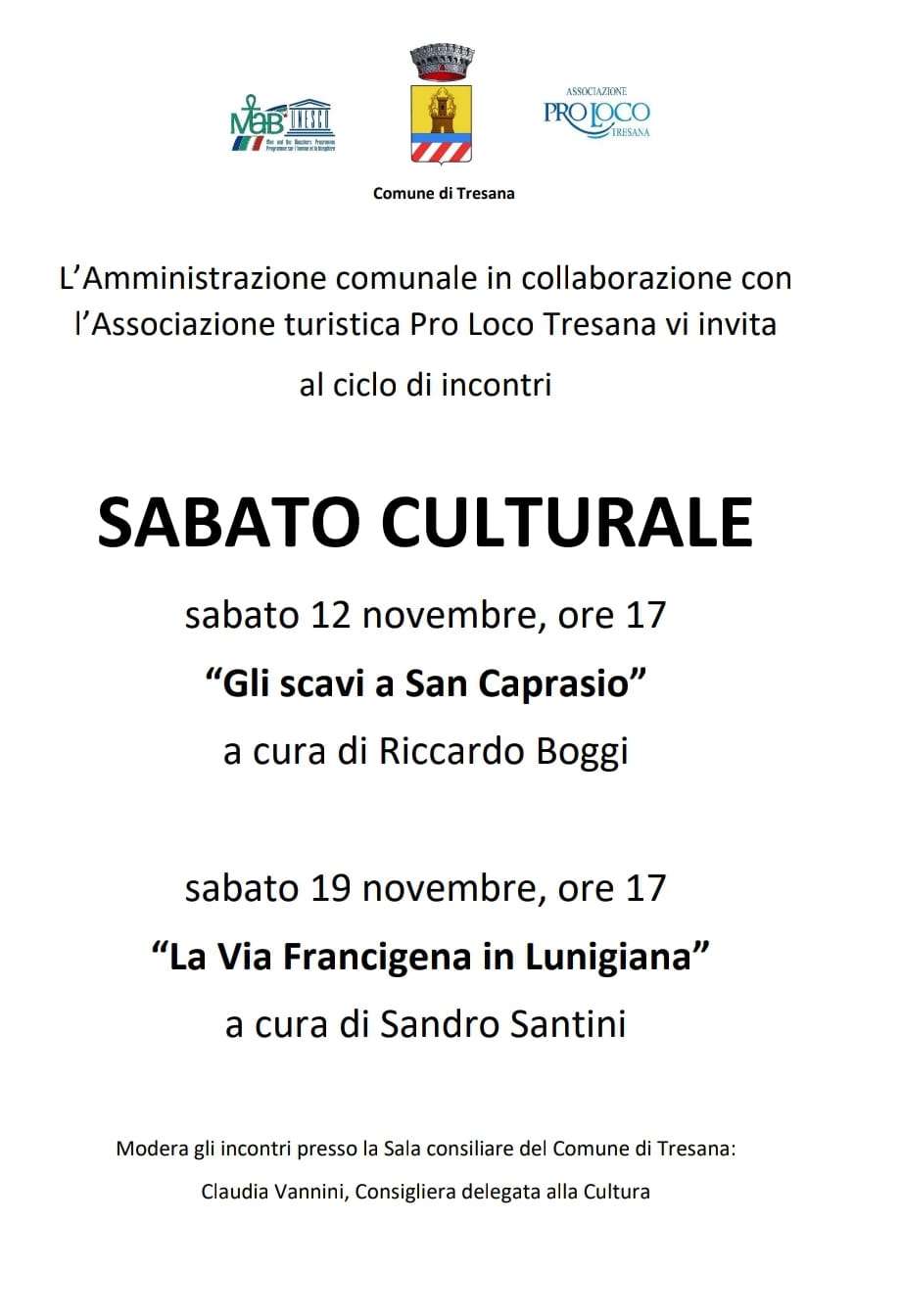 Sabato Culturale _ 12 e 19 novembre ore 17.