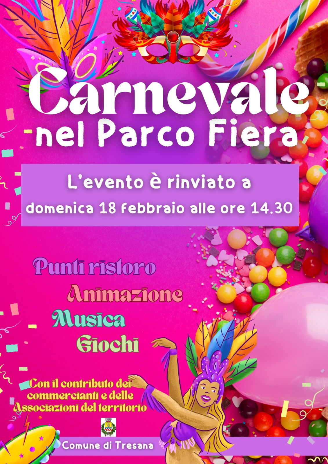 Evento rinviato a Domenica 18 febbraio ore 14.30 