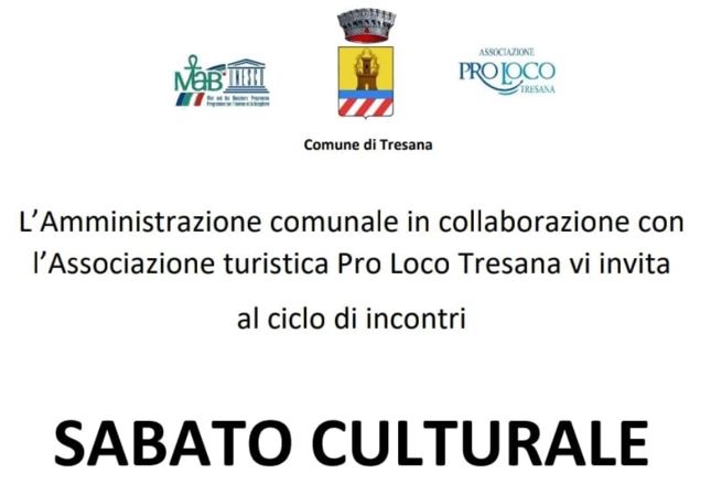 Sabato Culturale" che si terrà sabato 19 novembre alle ore 17